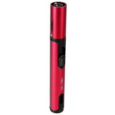 #ad Vertigo Blade Red Torch Butane Lighter Large Flame Adjustor Fuel Window $14.00
