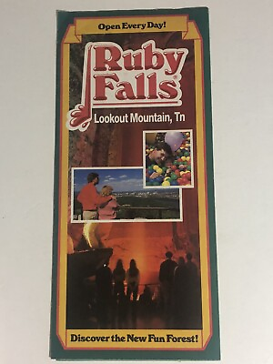 #ad Ruby Falls Vintage Brochure Lookout Mountain Tennessee br2 $7.99
