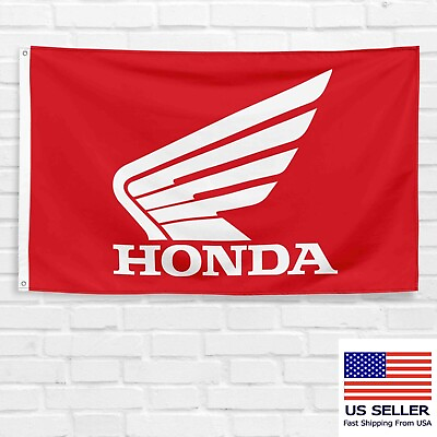 #ad For Honda Motorcycle 3x5 ft Flag HRC Racing Show Wall Decor Banner $12.98