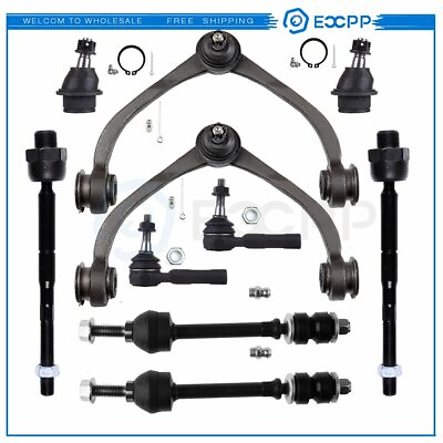 #ad 10x Fits 05 10 Dodge Dakota 4WD Front Control Arms Ball Joints Tie Rods Steering $81.59