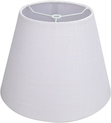 #ad White Lamp Shade ALUCSET Barrel TC Cloth Small Lampshade for Table Lamp and $28.38