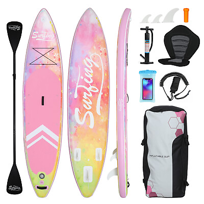 #ad 11ft Inflatable Stand Up Paddle Board SUP Surfboard Complete Kit w Seat Pump $209.99