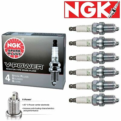 #ad 6 x Spark Plugs NGK V Power for 2005 2010 Jeep Grand Cherokee 3.7L V6 $23.97