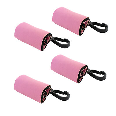 #ad 4 Clip On Neoprene Pink Sleeve Lip Balm Holsters LIPSTICK HOLDER Key Chain $8.99