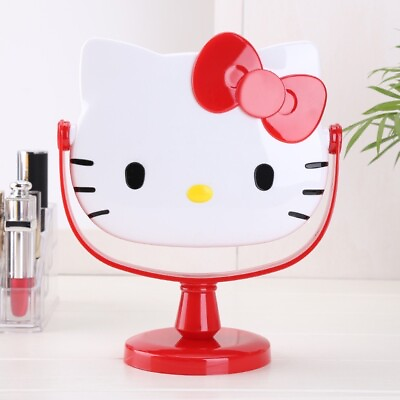 #ad Sanrio Hello Kitty Vanity Makeup Mirror Table Mirror w FREE Gift Bag Red NEW $15.99
