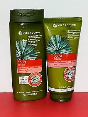 #ad YVES ROCHER HAIR CARE COLOR SET X 2 SHAMPOO 3002 IN 1 MASK CREAM 200 NEW $28.77