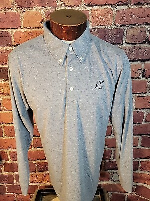 #ad Dunning Golf Mens M Gray White Camo Longsleeve Polo Shirt 🛺 $27.98