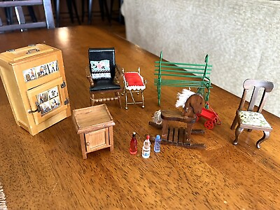 #ad Old Estate Vintage Dollhouse Miniature Lot 1:12 Scale Accessories Living Room $29.99