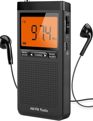 #ad AM FM Portable Radio Personal Radio with Excellent Reception Battery Operated $14.99