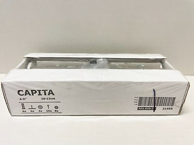 #ad SET OF 4 Ikea CAPITA Legs for cabinet steel white 4 1 2quot; 302.635.75 NEW $26.99