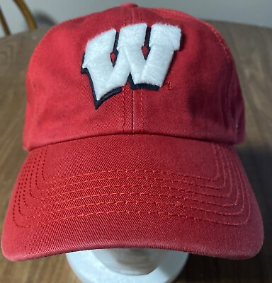 #ad Wisconsin Badgers Fitted Hat Size Large 47 Brand Franchise Red Bucky $9.82