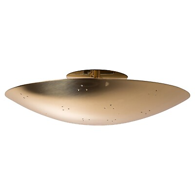 #ad Two Enlighten #x27;Rey#x27; Perforated Dome Ceiling Lamp in Polished Brass $1200.00