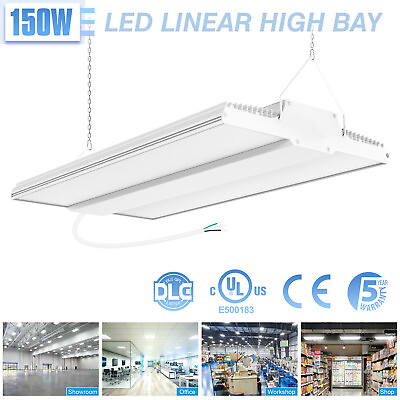 #ad 150W 100 277V LED Linear High Bay Shop Light Warehouse Workshops Hanging Lights $71.74