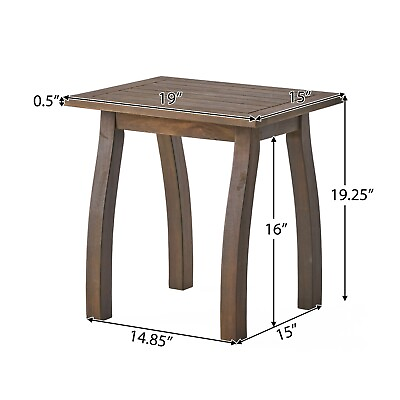 #ad Sadie Outdoor Acacia Wood Accent Table Gray Finish $63.39