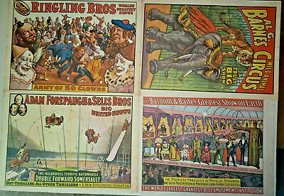 #ad Vintage 1960 Circus World Museum Poster Set of 4 Posters New Old Stock $19.99