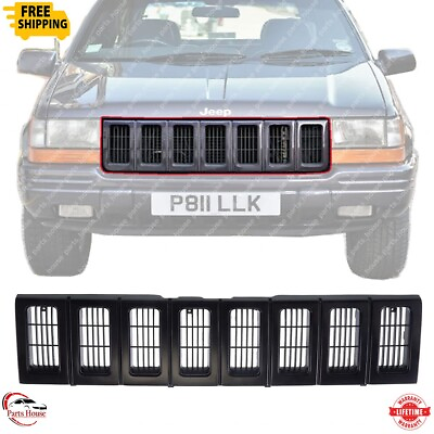 #ad For 1993 1995 Jeep Grand Cherokee Front Grille Assembly Textured Black CH1200142 $48.90