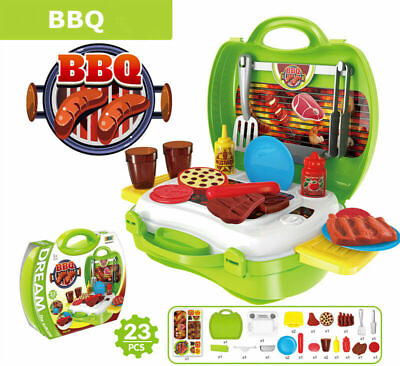#ad Pretend Play Kitchen Set Toys BBQ Grill For Kid Toddler Children Food Cooking EP $24.99