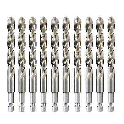 #ad 10PCS 1.5mm 13mm M35 Cobalt Drill Bits Hex Impact Drill Bit For Stainless Steel $79.99