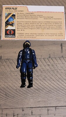 #ad GI JOE Cobra Viper Pilot 1983 ARAH w FILECARD MINT LOGO NEAR PERFECT PAINT NM MT $329.99
