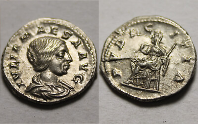 #ad JULIA MAESA Elagbalus Grandmother Rare ancient Silver Roman Coin Pudicitia $198.75