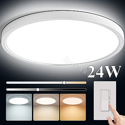 #ad Modern Dimmable LED Ceiling Lamp Flush Mount Ultra Thin Bedroom Light White Home $10.99