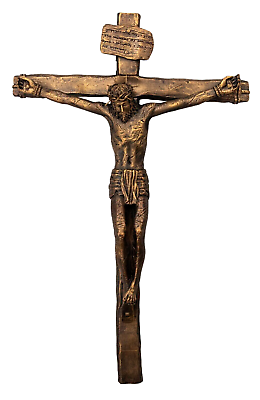 #ad 10quot; Realistic Crucifix Antique Bronze Finish $49.00