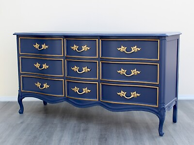 #ad 1970#x27;s French Provincial Blue Dresser Blue Dresser French Dresser Dresser $1200.00