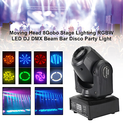 #ad Moving Head 8Gobo Stage Lighting RGBW LED DJ DMX Beam Bar Disco Party Light $85.61