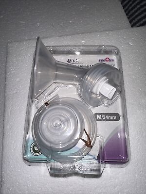 #ad Spectra Wide Breast Pump Shield Flange Set Size M 24mm Sealed $15.00