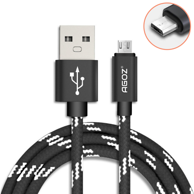 #ad Agoz 10ft 6ft 4ft Braided Micro USB Cable FAST Charging Charger Data Sync Cord $6.28