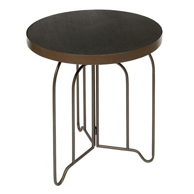 #ad Black Round Metal Table 18 inch Height Made of Metal Set of 1 $97.88