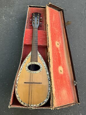 #ad Antique Oscar Schmidt Bowl Back 8 String Mandolin Mandriola Rare $157.50