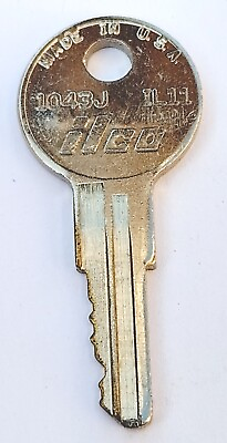 #ad Vintage Key ilco 1043J 103TA IL11 Appx 1 3 4quot; Padlocks File Cabinet Desk Case $8.99