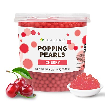 #ad Tea Zone Cherry Popping Pearls Bursting Popping Boba B2059 7 lbs for Boba Tea $24.22