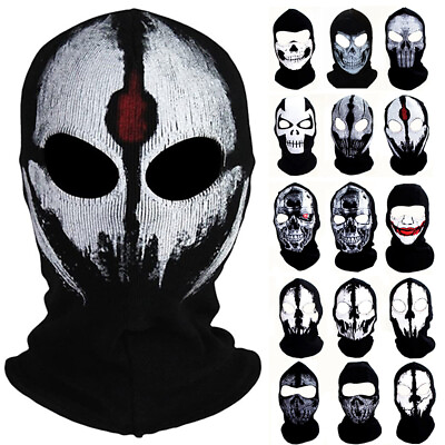 #ad Halloween Mask Skeleton Masks Scary Skull Balaclava Ghost Cosplay Costume Party $12.99