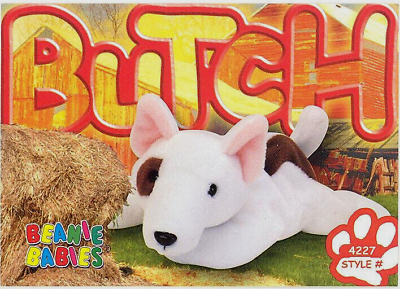 #ad TY Beanie Babies BBOC Card Series 4 Common Butch the Bull Terrier NM Mint $2.90