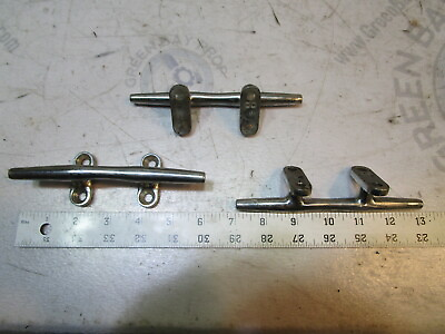 #ad 1990 Bayliner Capri 6quot; Boat Cleat Stainless Steel Set of 3 $34.99