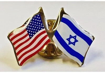 #ad #ad Support Israel USA Crossed Friendship Flag Lapel Pin US American Israeli Badge $4.88