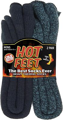 #ad HOT FEET Thermal Socks for Men 2 4 Pack Extreme Cold Boots Socks Winter Insula $48.62