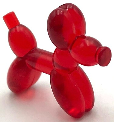 #ad Lego New Trans Red Minifigure Utensil Balloon Dog Part $2.99