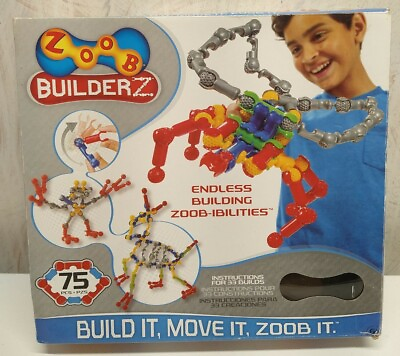 #ad ZOOB BUILDERZ SET 3D MODELLING SYSTEM 75 PIECES AGE 6 pre owned great condition $17.99