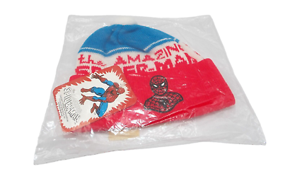 #ad Spider Man Kids Unisex Knit Toboggan Hat Marvel Comics 1978 NIP Sealed Warrior $159.99