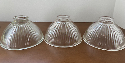 #ad Vintage Clear Glass Halogen Lamp Light Shades 2quot; Fitter $47.00