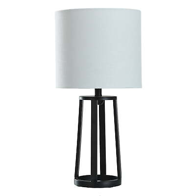 #ad Better Homes amp; Gardens Modern Matte Black Table Lamp with Classic Drum Shade 18 $33.97