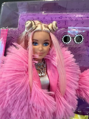 #ad Mattel Barbie Extra Doll #3 NIB in Pink Coat w Pet Unicorn Pig Sealed SALE $31.30