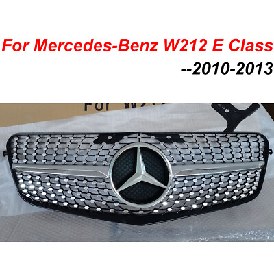 #ad Grill W Star For 2010 2011 13 Mercedes Benz W212 E Class E350 E550 Diamond Style $119.79