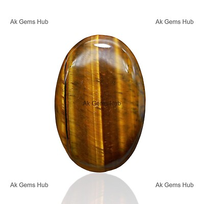#ad 38.40 Cts Oval United States Tiger Eye Cabochon Gemstone Natural 34x22x5 mm $5.99