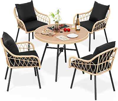 #ad Elegant Outdoor Patio Furniture Dining SetAll Weather Rattan Conversation Set $491.79