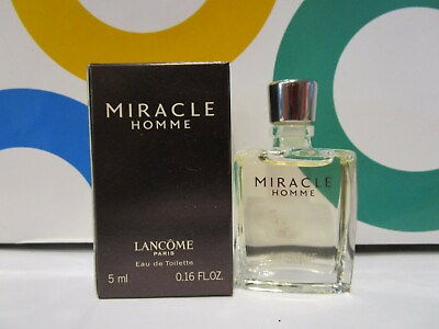 #ad LANCOME MIRACLE HOMME EAU DE TOILETTE 0.16 OZ MINI BOXED $16.00