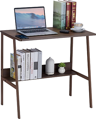 #ad Computer Desk Small Desk Wood Desk Metal Frame W31.5*D19*H29.5 Writing Table Stu $60.36